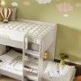 White and Grey Bunk Bed with Wardrobe Storage - Benito - Flair