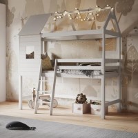 White Treehouse Mid Sleeper Bed - Hideaway - Flair