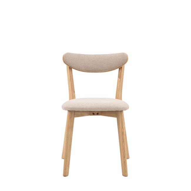 Set of 2 Natural Dining Chairs - Siya - Caspian House