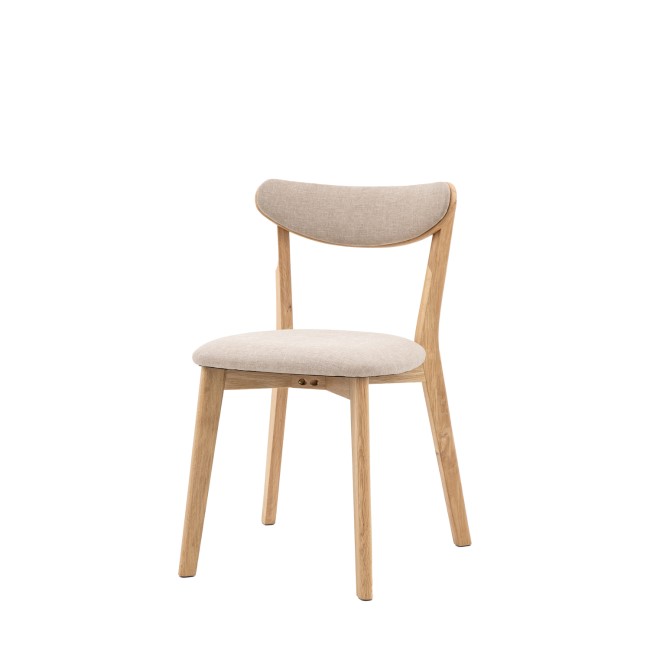 Set of 2 Natural Dining Chairs - Siya - Caspian House