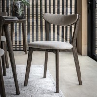 Siya Set of 2 Smoked Dining Chairs -Caspian House