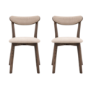 Set of 2 Smoked Dining Chairs - Siya - Caspian House