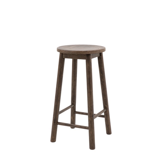 Siya Smoked Oak Kitchen Stool -Caspian House