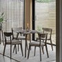 Siya Small Square Smoked Dining Table - Caspian House