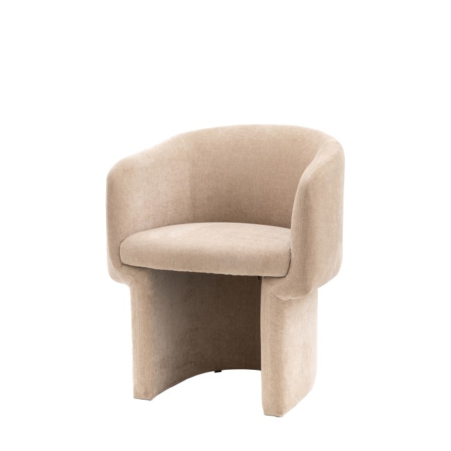 Beige Fabric Dining Chair- Nell- Caspian House