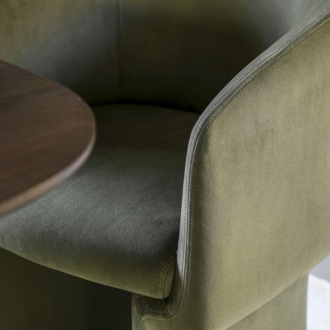 Green Velvet Dining Chair - Nell- Caspian House