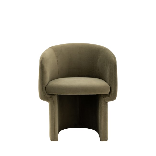 Green Velvet Dining Chair - Nell- Caspian House