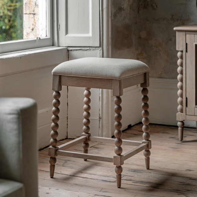 Kitchen Stool with Bobbin Detail - Artisan- Caspian House