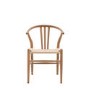 Set of 2 Wishbone back Natural Dining Chairs - Sloan -Capian House