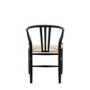 Set of 2 Wishbone back Black Dining Chairs -Sloan - Capian House