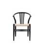 Set of 2 Wishbone back Black Dining Chairs -Sloan - Capian House