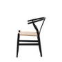 Set of 2 Wishbone back Black Dining Chairs -Sloan - Capian House