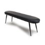 Black Faux Leather Dining Bench - Hannah