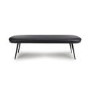 Black Faux Leather Dining Bench - Hannah