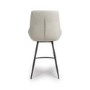 Set of 2 Ivory Kitchen Stools with Backs - Lara