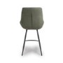 Set of 2 Green Kitchen Stools with Backs - Lara