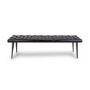 Real Leather Black Dining Bench - Jaxson