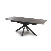 Brown Marble Effect Extendable Dining Table - Carmen