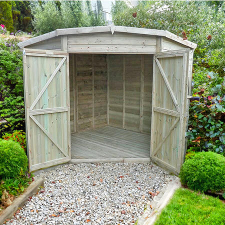 Shire Corner Shed 8x8 ft Pressure Treated