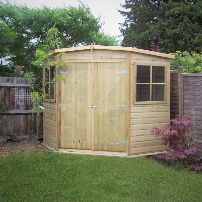 Shire Corner Shed 8x8 ft Pressure Treated