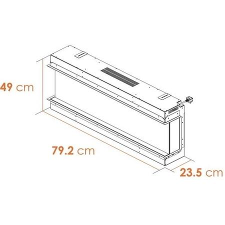 Acantha Aspire 75 Fully Inset Media Wall Electric Fire