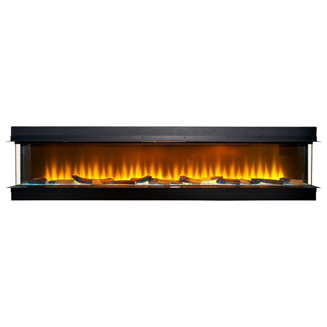 Adam Sahara Panoramic Media Wall Electric Fire, 81 Inch