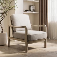 Beige Teddy Mid Century Accent Chair - Farren