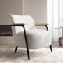 Cream Boucle Scandi Armchair - Freya