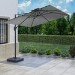 3x3m Grey Square Cantilever Parasol with Base and Cover Included  - Como