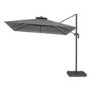 3x3m Grey Square Cantilever Parasol with Base and Cover Included  - Como