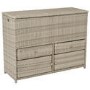 Grey 62 Litre Rattan Double Cooler Box - Aspen