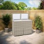 Grey 62 Litre Rattan Double Cooler Box - Aspen