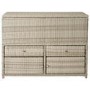 Grey 62 Litre Rattan Double Cooler Box - Aspen