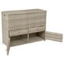 Grey 62 Litre Rattan Double Cooler Box - Aspen