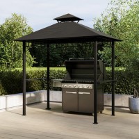 1.5 x 2.4m  Dark Grey Metal Gazebo - Fortrose