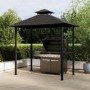 1.5 x 2.4m  Dark Grey Metal Gazebo - Fortrose