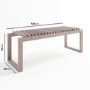 ONLY OPENED - 2 Seater Solid Beech Cutter Bench -120 x 40cm - Como