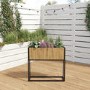 Rectangular Wooden Garden Planter with Metal Base - 90 x 85cm - Como