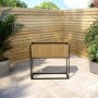 Rectangular Wooden Garden Planter with Metal Base - 90 x 85cm - Como