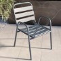 4 Seater Grey Aluminium Garden Dining Set - Como 