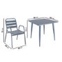 4 Seater Grey Aluminium Garden Dining Set - Como 