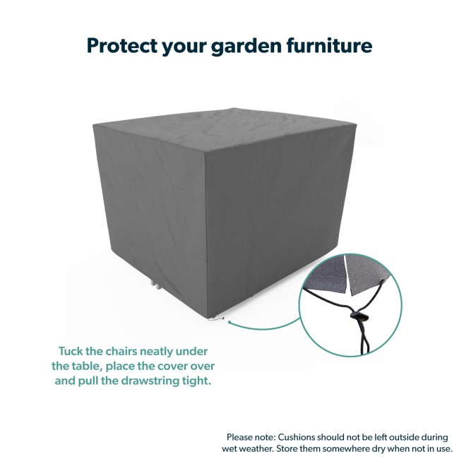 Medium Rectangle Water Resistant Garden Furniture Cover with Drawstring -150x170x120cm