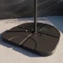 Black Aluminium and Round Beige Parasol with Weighted Base and Cover - Fortrose