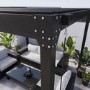 Heavy Duty Black Aluminium Pergola with Louvered Shutter Roof 3 x 3m - Como