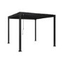 Heavy Duty Black Aluminium Pergola with Louvered Shutter Roof 3 x 3m - Como