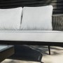 ONLY OPENED - 5 Seater Cream Rope and Black Metal Garden Sofa Set with Coffee Tables - Aspen