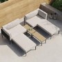 4 Seater Modular Sun Lounger Set with Dual Coffee Tables