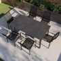 8 Seater Aluminium Extendable Dining Table with Matching Chairs - Aspen