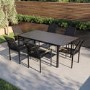 8 Seater Aluminium Extendable Dining Table with Matching Chairs - Aspen