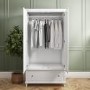 White Double Wardrobe with Drawer - Georgia